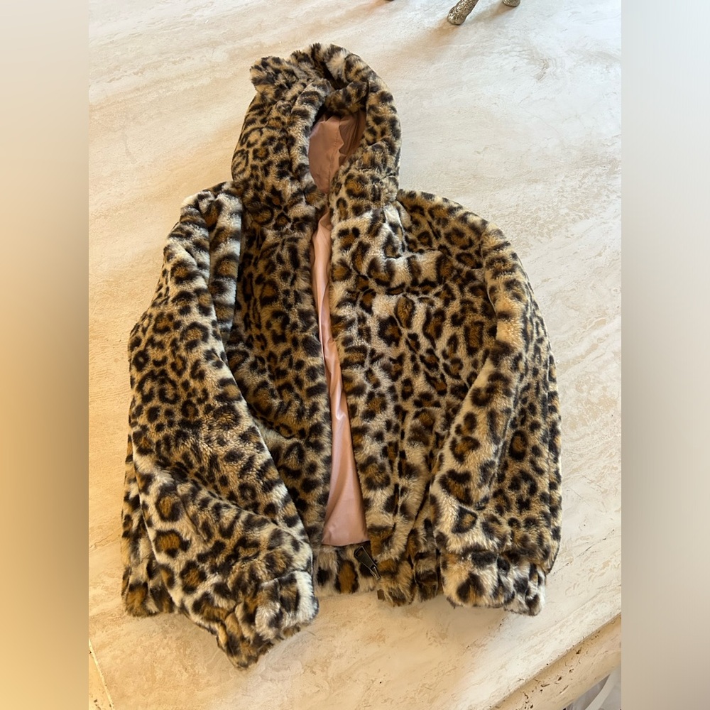 Girls leopard print jacket